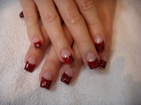 red-french-nails-07_5 Unghiile roșii franceze