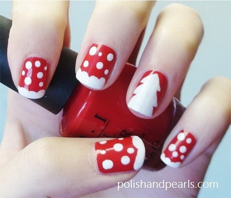 simple-christmas-nail-art-designs-07_7 Modele simple de unghii de Crăciun