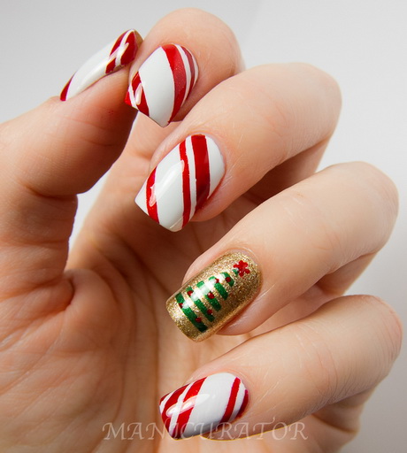 easy-christmas-nail-design-ideas-58_17 Idei ușoare de design de unghii de Crăciun