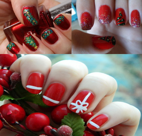 easy-christmas-nails-ideas-18_10 Idei ușoare de unghii de Crăciun