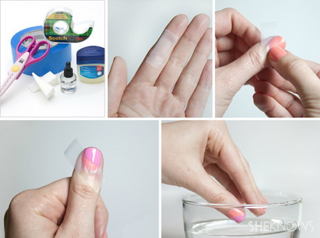 easy-nail-polish-designs-with-tape-20_13 Modele ușoare de lacuri de unghii cu bandă