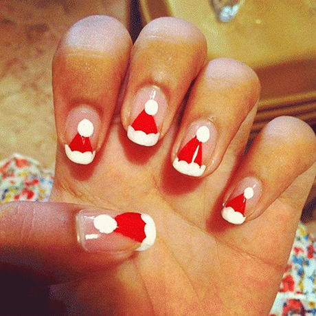 easy-to-do-christmas-nail-designs-10 Ușor de făcut modele de unghii de Crăciun