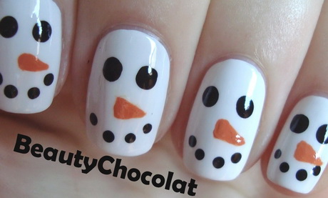 easy-to-do-christmas-nail-designs-10_12 Ușor de făcut modele de unghii de Crăciun