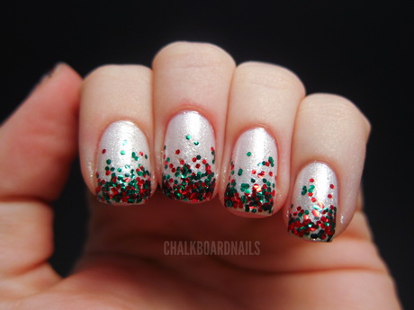 glitter-christmas-nail-designs-00 Glitter modele de unghii de Crăciun