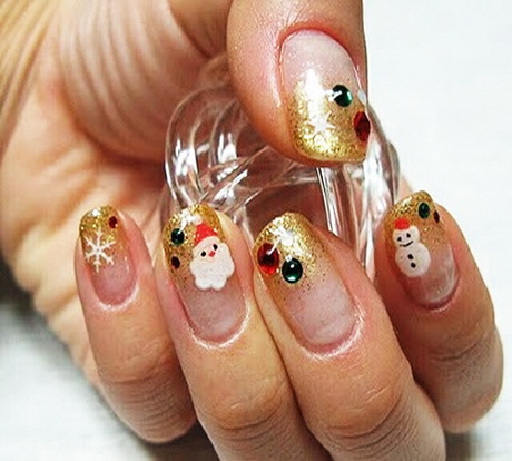 gold-christmas-nail-designs-37_18 Modele de unghii de aur de Crăciun