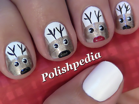 ideas-for-christmas-nails-57 Idei pentru unghiile de Crăciun