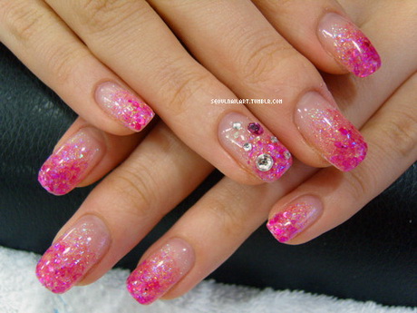 pink-french-nail-67_10 Roz franceză de unghii