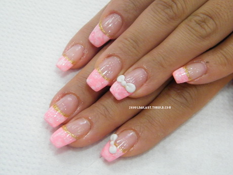 pink-french-nail-67_11 Roz franceză de unghii