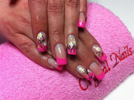 pink-french-nail-67_19 Roz franceză de unghii