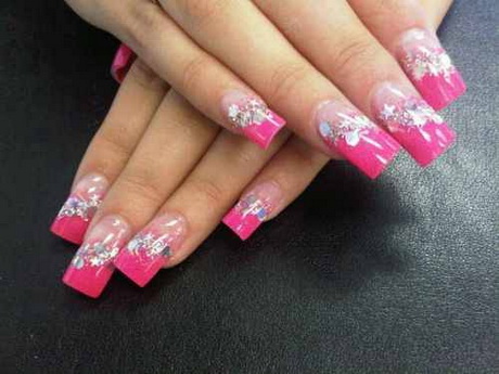 pink-french-nail-67_4 Roz franceză de unghii