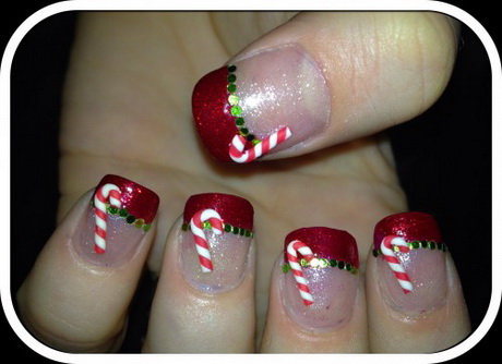 pretty-christmas-nail-designs-48_11 Modele frumoase de unghii de Crăciun