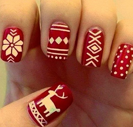 pretty-christmas-nail-designs-48_5 Modele frumoase de unghii de Crăciun