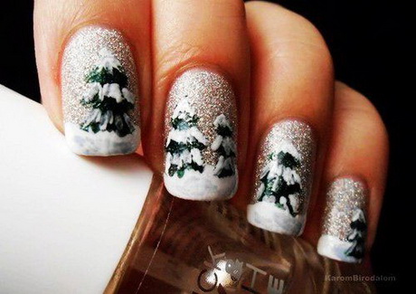 winter-christmas-nail-designs-87_5 Modele de unghii de Crăciun de iarnă