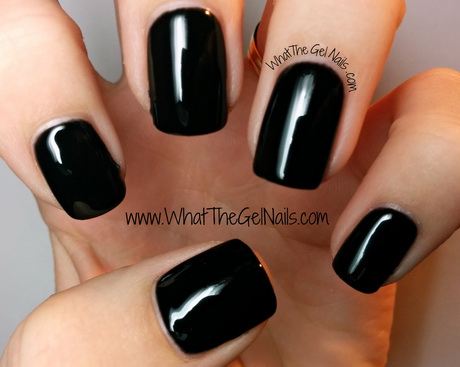 black-gel-nail-polish-43_20 Lac de unghii cu gel negru