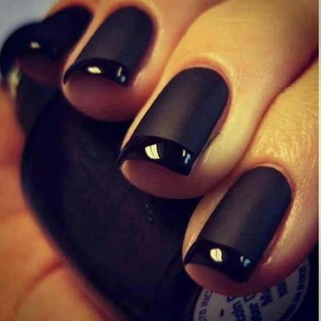 black-gel-nail-50_10 Unghii cu gel negru
