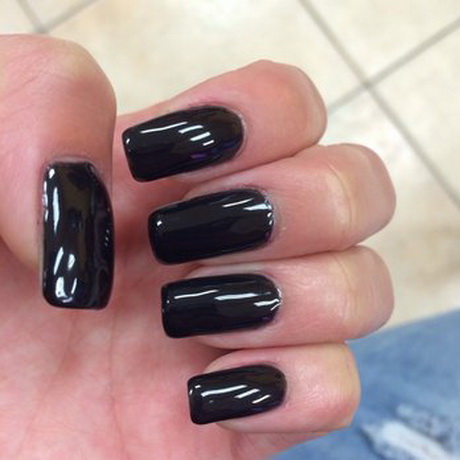 black-gel-nail-50_3 Unghii cu gel negru