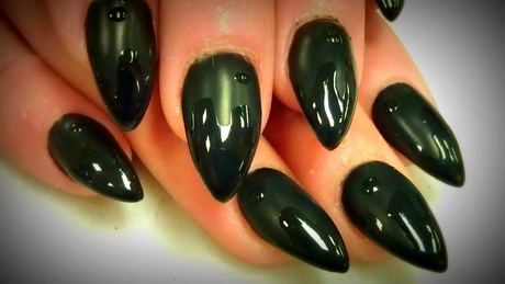 black-gel-nails-22_2 Unghii cu gel negru