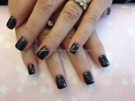 black-sparkle-gel-nails-96_14 Unghii cu gel negru sparkle