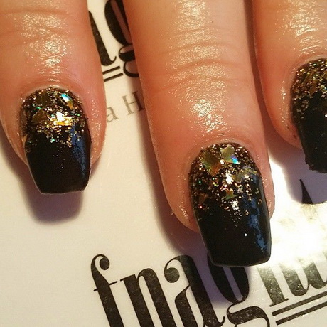 black-sparkle-gel-nails-96_19 Unghii cu gel negru sparkle