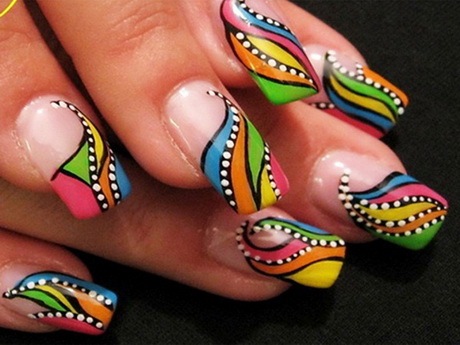 colorful-nail-design-74_12 Design de unghii colorat