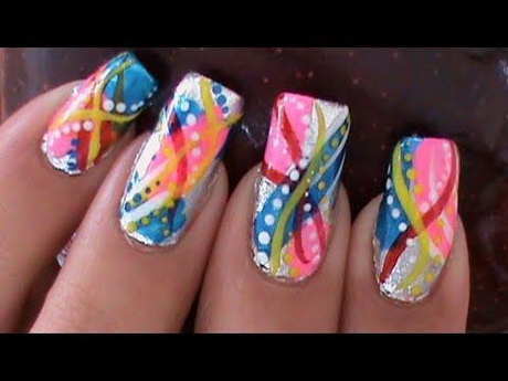 colorful-nail-design-74_16 Design de unghii colorat