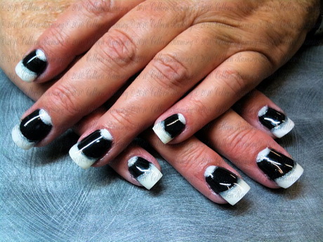 gel-nails-black-and-white-83_6 Gel unghii alb-negru