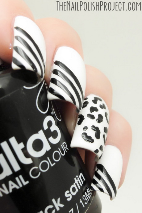 gel-nails-black-and-white-83_8 Gel unghii alb-negru