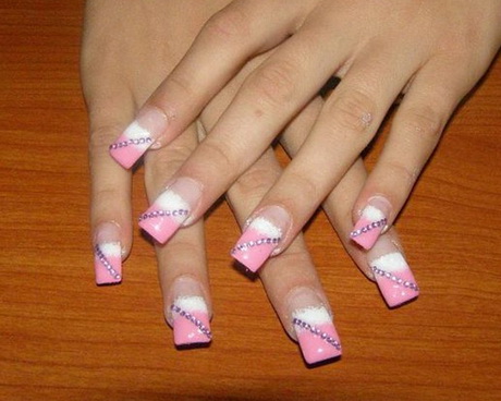 pink-and-white-gel-nail-designs-06_13 Modele de unghii cu gel roz și alb