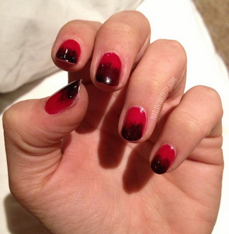 red-and-black-gel-nails-17_6 Unghii cu gel roșu și negru