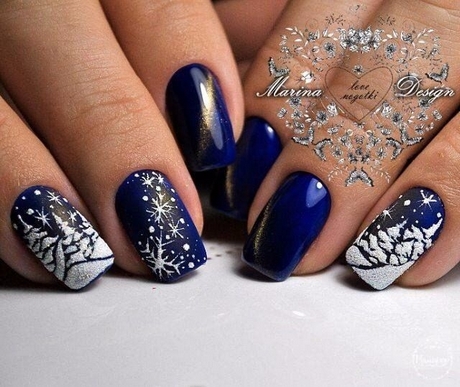 blue-christmas-nails-95_16 Albastru cuie de Crăciun