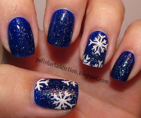 blue-christmas-nails-95_9 Albastru cuie de Crăciun