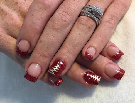 christmas-french-manicure-nail-art-06_16 Crăciun manichiură franceză nail art