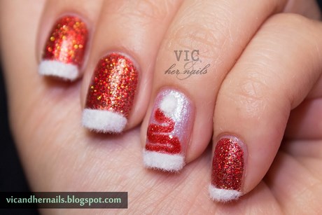 christmas-french-manicure-nail-art-06_7 Crăciun manichiură franceză nail art