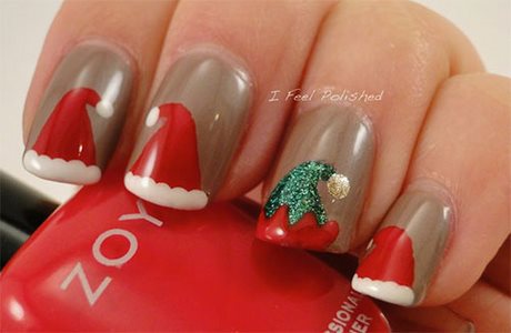christmas-hat-nail-art-97_10 Crăciun pălărie nail art
