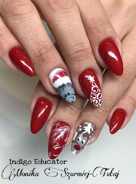 christmas-nail-gel-designs-99_12 Modele de gel de unghii de Crăciun