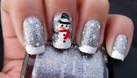 christmas-snowman-nails-63 Crăciun cuie om de zăpadă
