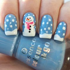 christmas-snowman-nails-63_2 Crăciun cuie om de zăpadă