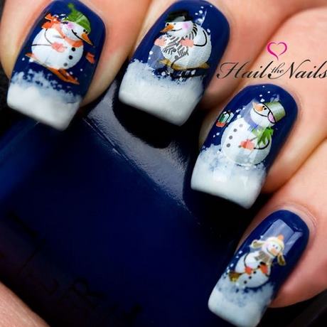 christmas-snowman-nails-63_4 Crăciun cuie om de zăpadă
