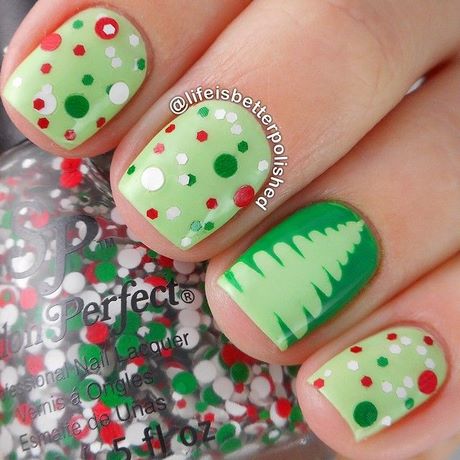 christmas-tree-nail-designs-99_14 Modele de unghii de pom de Crăciun