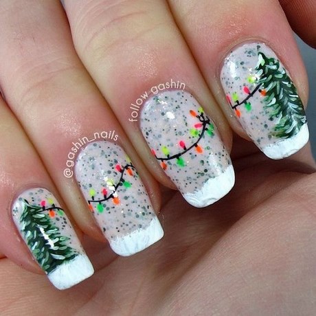 christmas-tree-nail-designs-99_20 Modele de unghii de pom de Crăciun