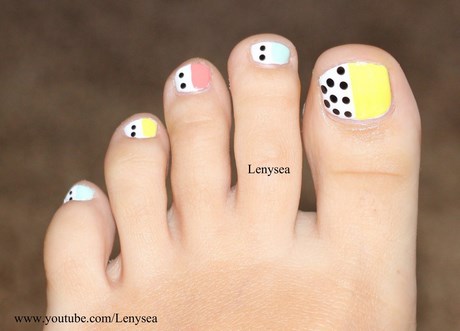 easy-toe-nail-art-for-beginners-89_11 Ușor toe nail art pentru incepatori