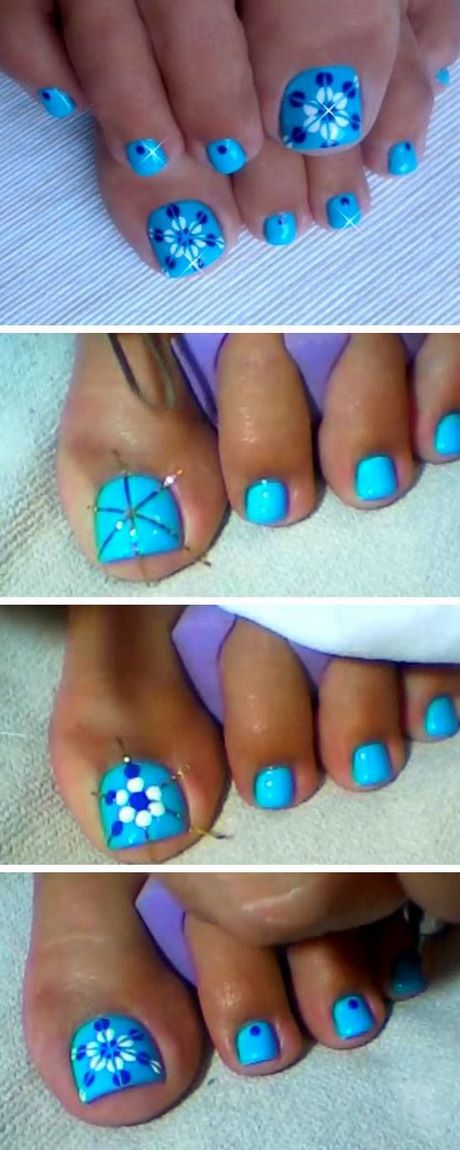 easy-toe-nail-art-for-beginners-89_13 Ușor toe nail art pentru incepatori