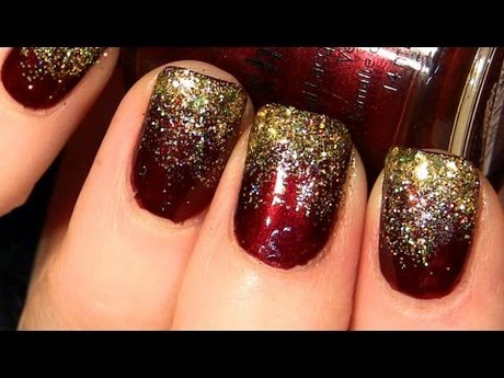 gold-glitter-christmas-nails-61_20 Aur sclipici Crăciun cuie