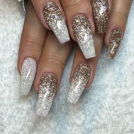 gold-glitter-christmas-nails-61_4 Aur sclipici Crăciun cuie