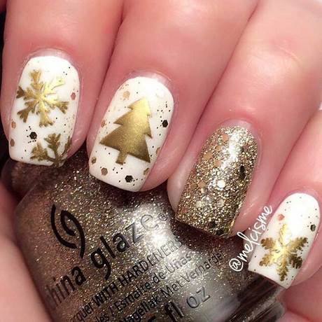 gold-glitter-christmas-nails-61_5 Aur sclipici Crăciun cuie