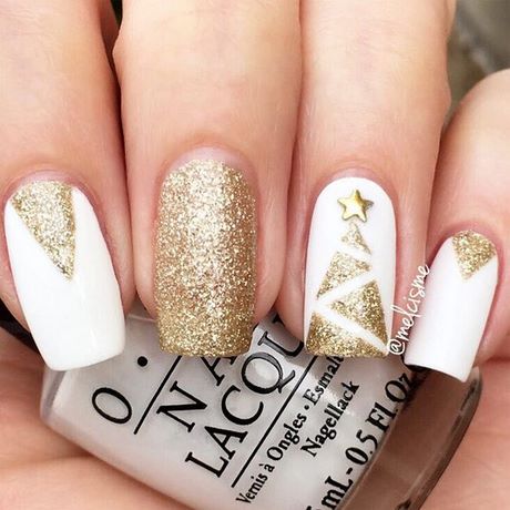 gold-glitter-christmas-nails-61_7 Aur sclipici Crăciun cuie