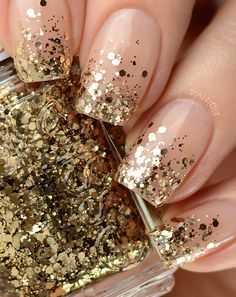 gold-glitter-christmas-nails-61_8 Aur sclipici Crăciun cuie