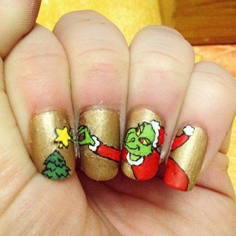grinch-christmas-nails-93_2 Grinch cuie de Crăciun