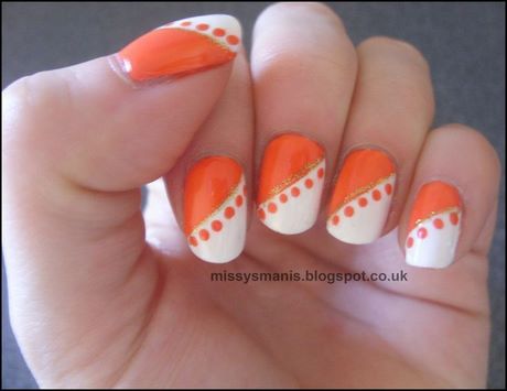 orange-and-white-nail-designs-50_6 Modele de unghii portocalii și albe