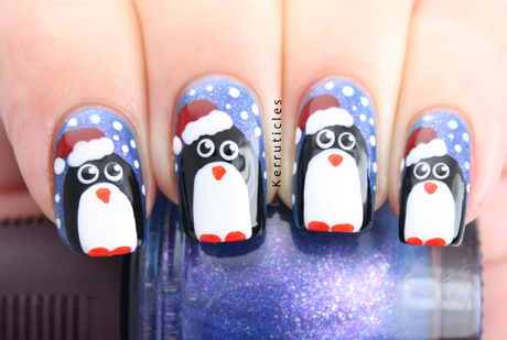 penguin-christmas-nails-50 Penguin Crăciun cuie